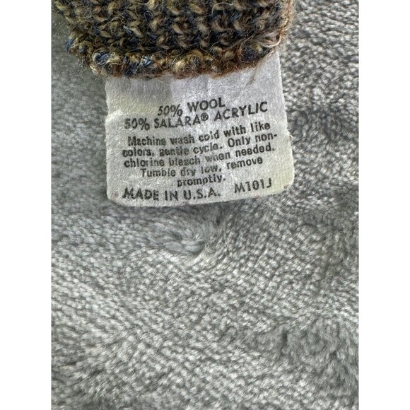 Vintage Jantzen Vest Men's Medium Brown and Blue Wool Blend Sweater vest - Picture 9 of 9